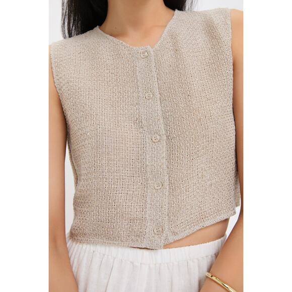 LESET Dune Stella Crewneck Vest Size XS NWT Retail $250 Tuckernuck - Picture 5 of 8